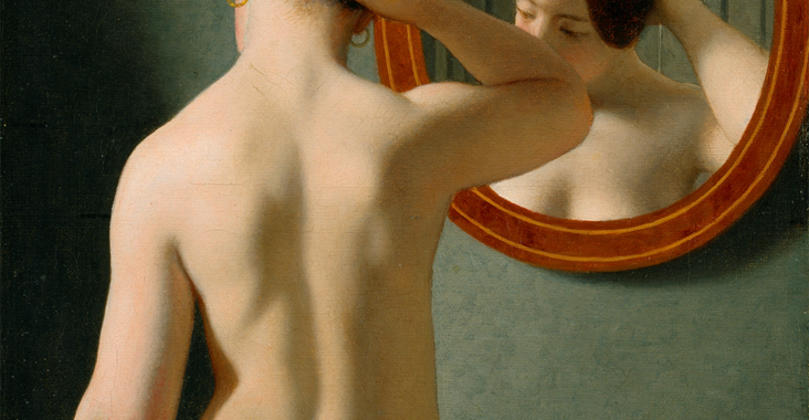 Kvinde foran et spejl af C.W. Eckersberg 1841