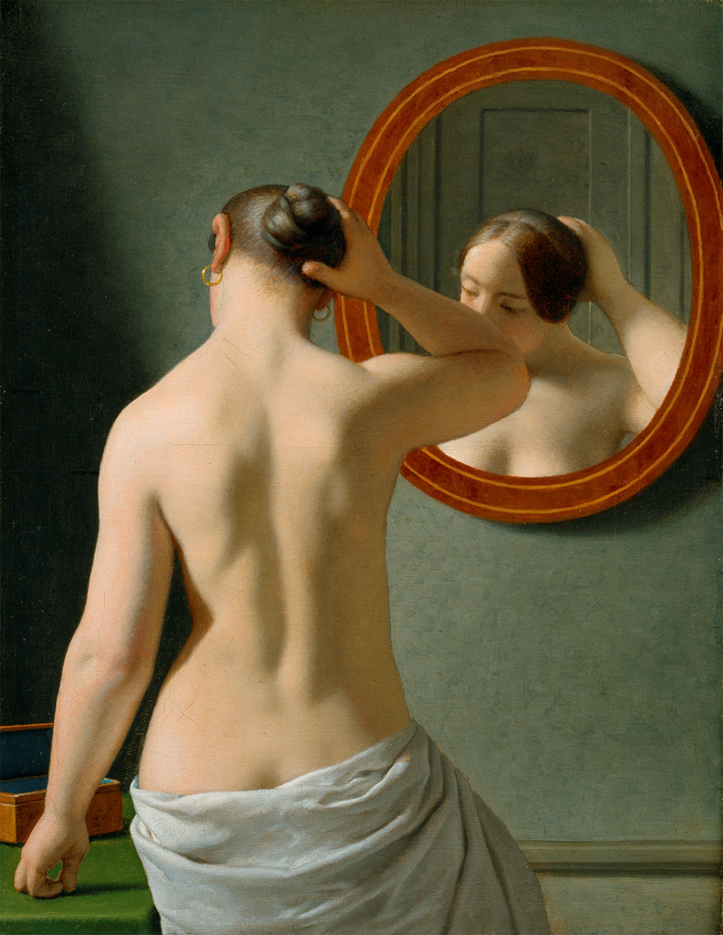 Kvinde foran et spejl af C.W. Eckersberg 1841